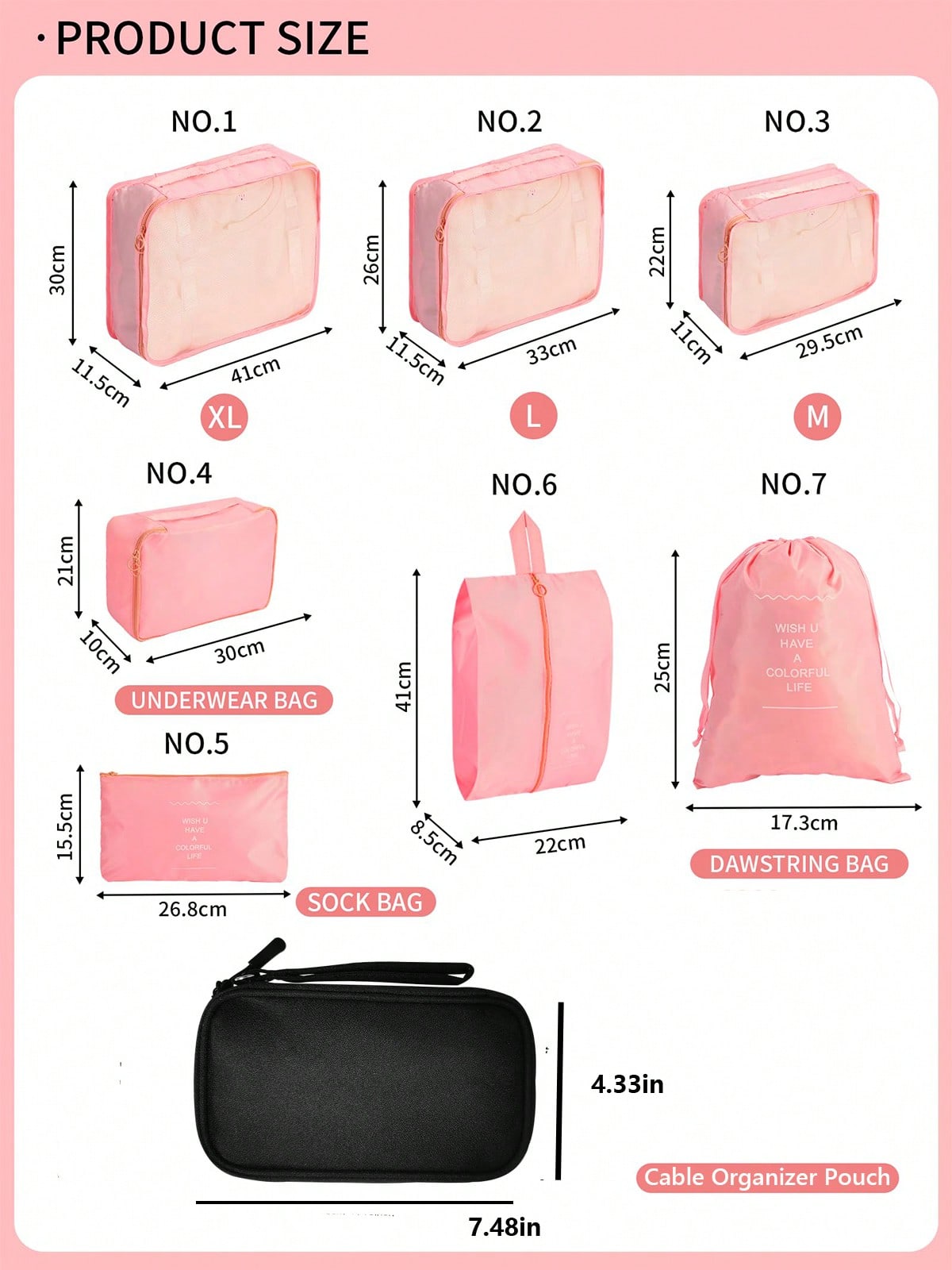Set Packing Cubes& Travel Cabl - đánh giá và giá Tech Accessories Case